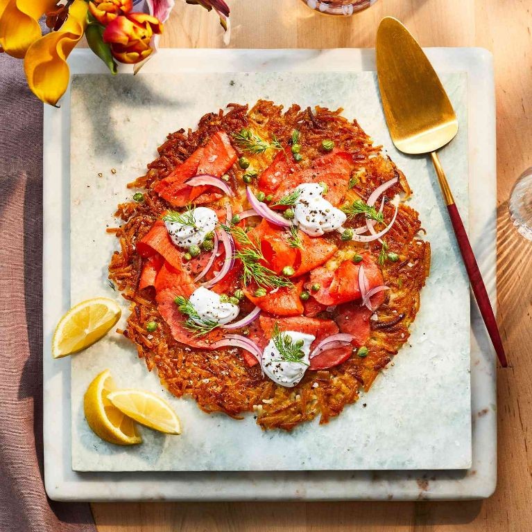 Simply Potatoes Hash Browns with Smoked Salmon