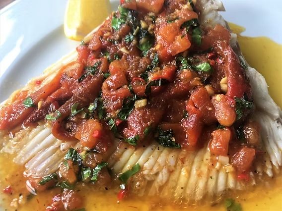 Skate Wing Poached in Court-Bouillon