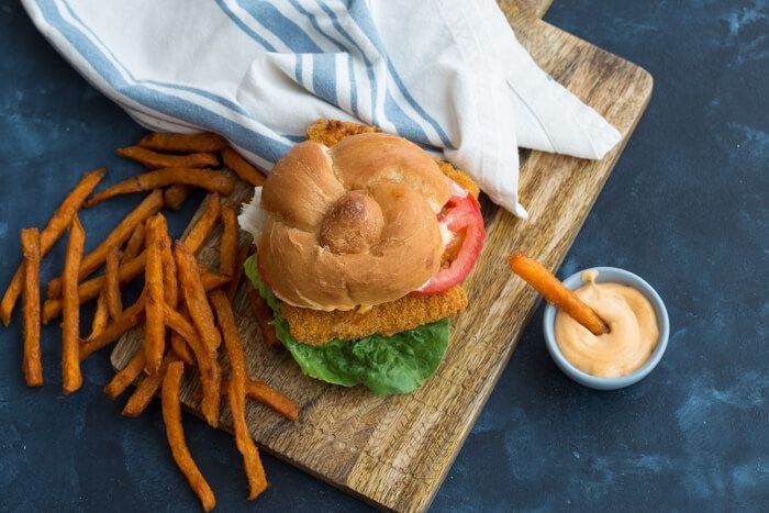 Skate Wing Sandwich with Spicy Mayo