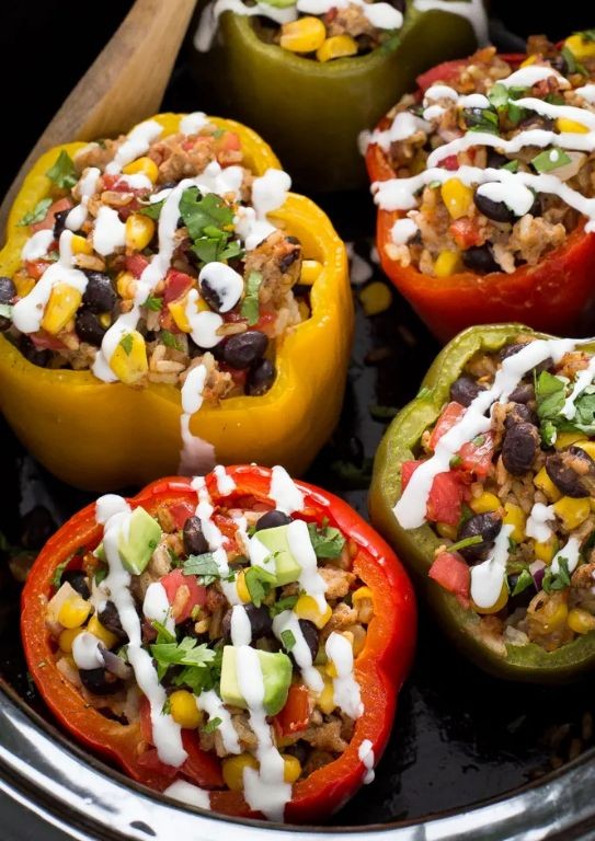 Slow Cooker Mexican Stuffed Peppers