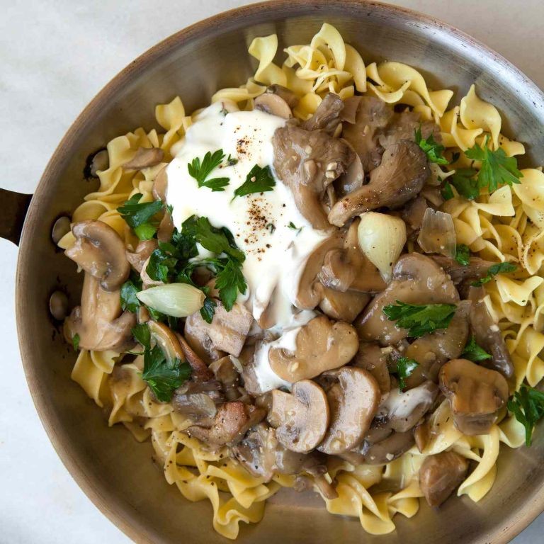 Slow Cooker Mushroom Stroganoff