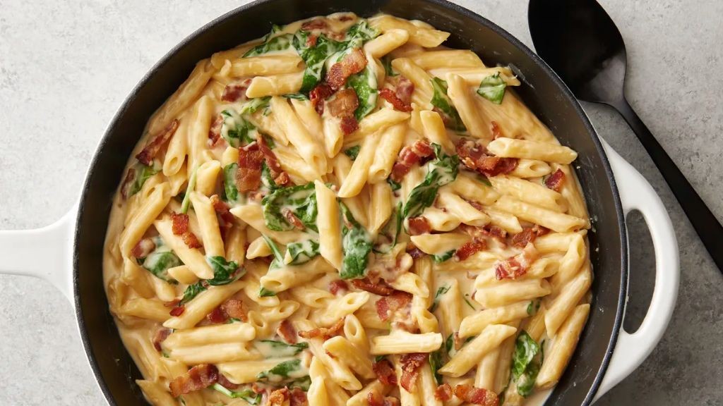 Smoked Gouda and Bacon Penne Pasta