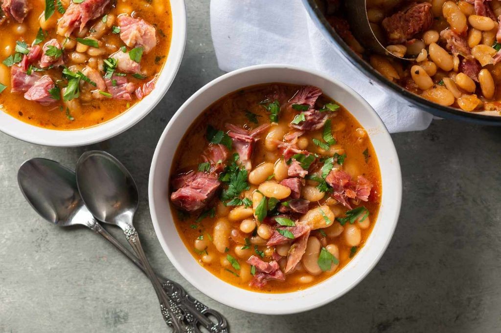 Smoked Ham Shank and Bean Soup