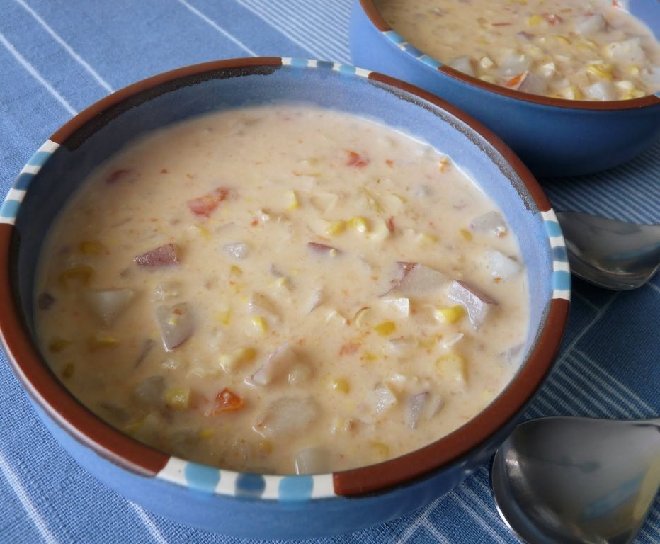 Smoked Pheasant Chowder with Corn and Bacon