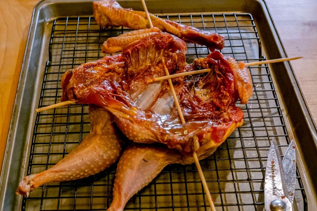 Smoked Pheasant Skewers with Honey Mustard Dip