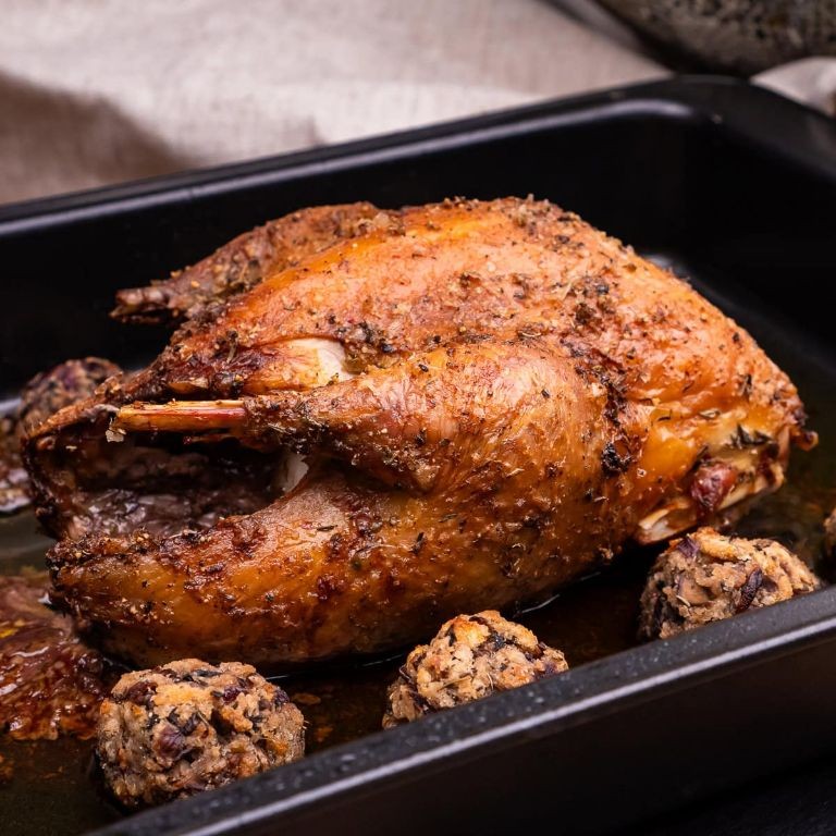 Smoked Pheasant with Herb Butter and Garlic