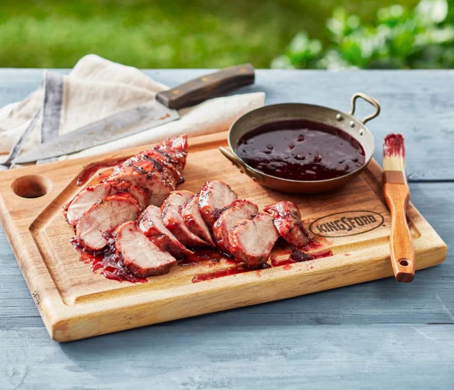 Smoked Pork Steak with Cherry Cola Glaze
