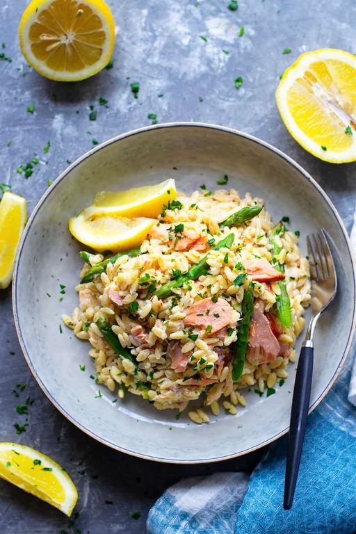 Smoked Salmon and Goat Cheese Orzo