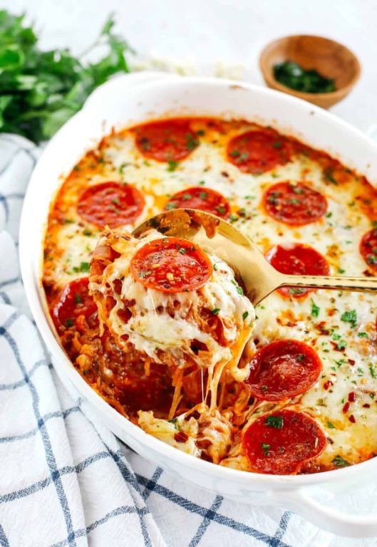Spaghetti Squash Pizza Casserole