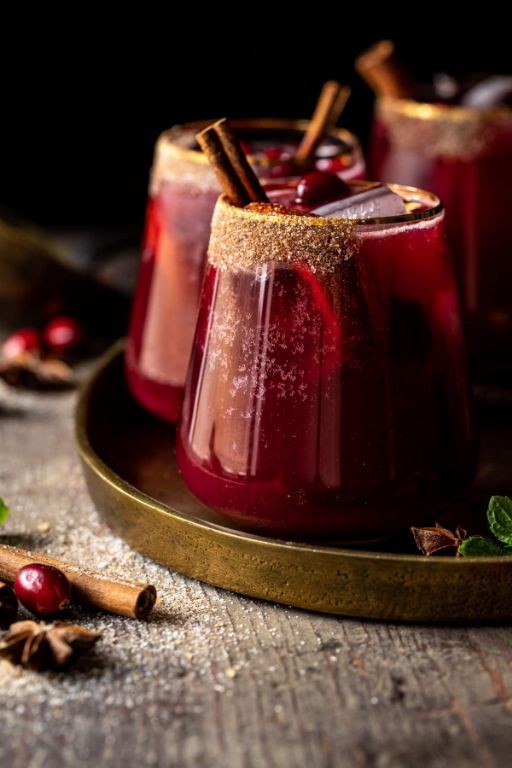 Spiced Cranberry Vodka Punch