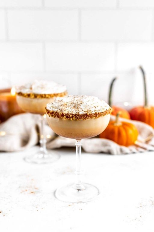 Spiced Pumpkin Pie Martini with Whipped Cream
