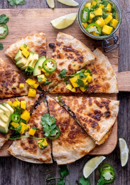 Spicy Artichoke and Black Bean Vegan Quesadillas