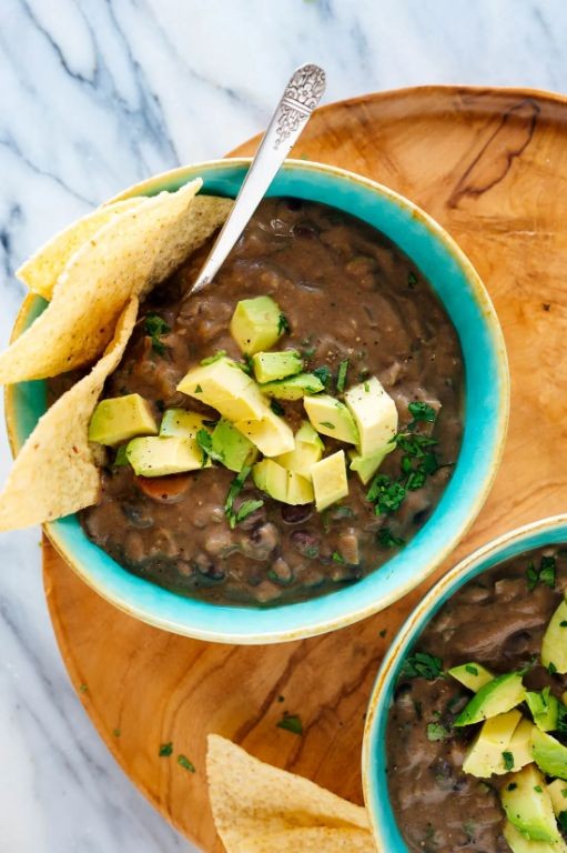 Spicy Black Bean Soup with Canned Beans