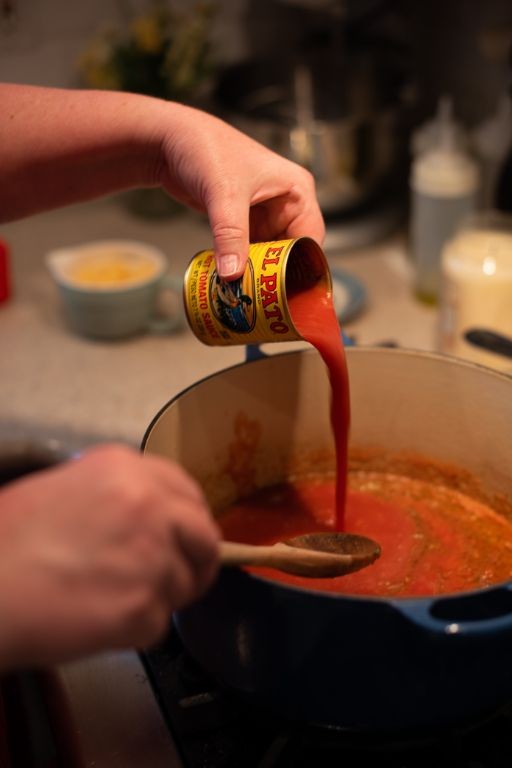 Spicy El Pato Enchiladas with Cheese
