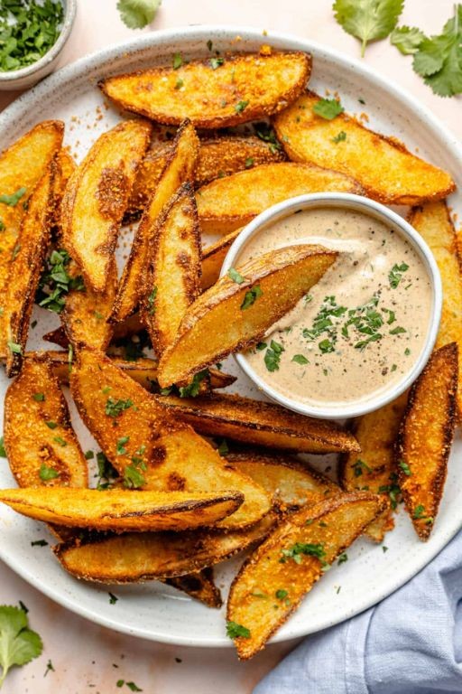 Spicy Grilled Potato Wedges with Chipotle Aioli