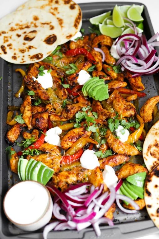 Spicy Honey Garlic Chicken Fajitas