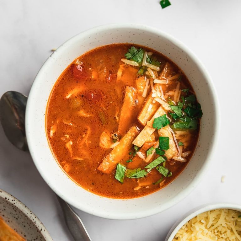 Spicy Keto Chicken Tortilla Soup