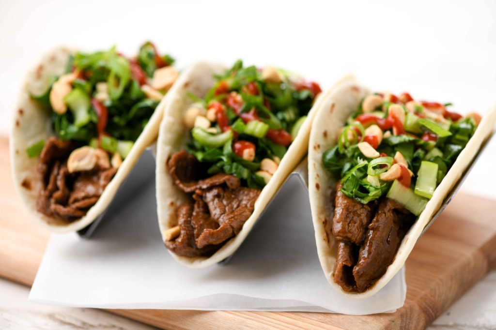 Spicy Mongolian Beef Tacos