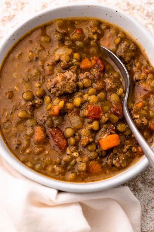 Spicy Sausage and Lentil Stew