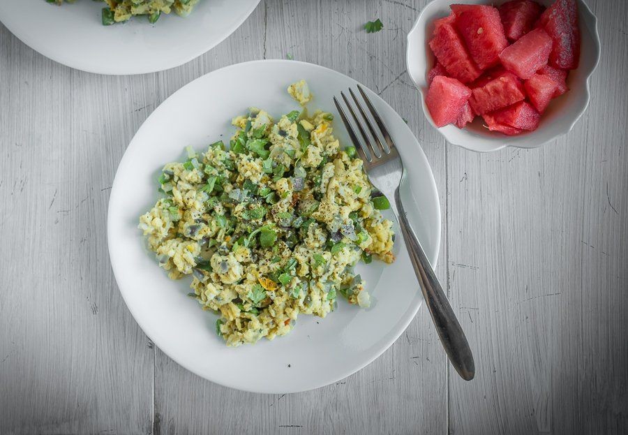 Spicy Scrambled Eggs with Jalapeños