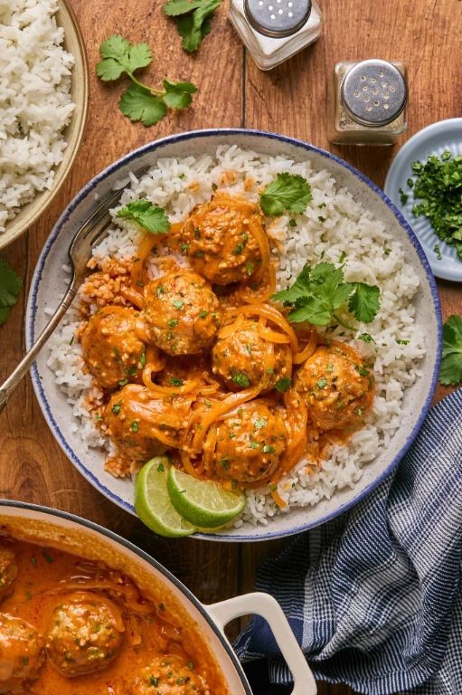 Spicy Thai Curry Aidells Chicken Meatballs