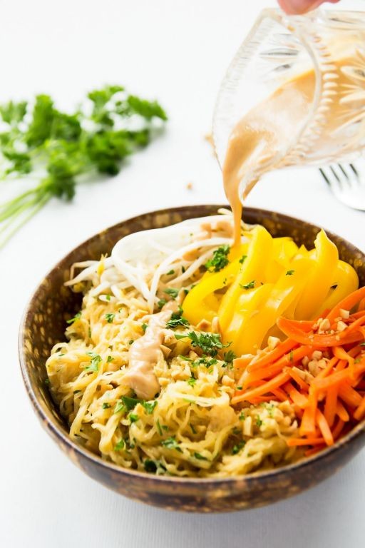 Spicy Thai Peanut Spaghetti Squash