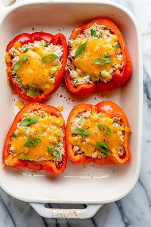 Spicy Tuna Stuffed Peppers