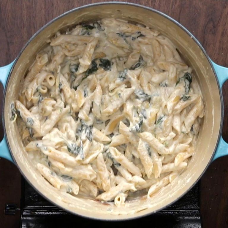 Spinach and Artichoke Penne Pasta
