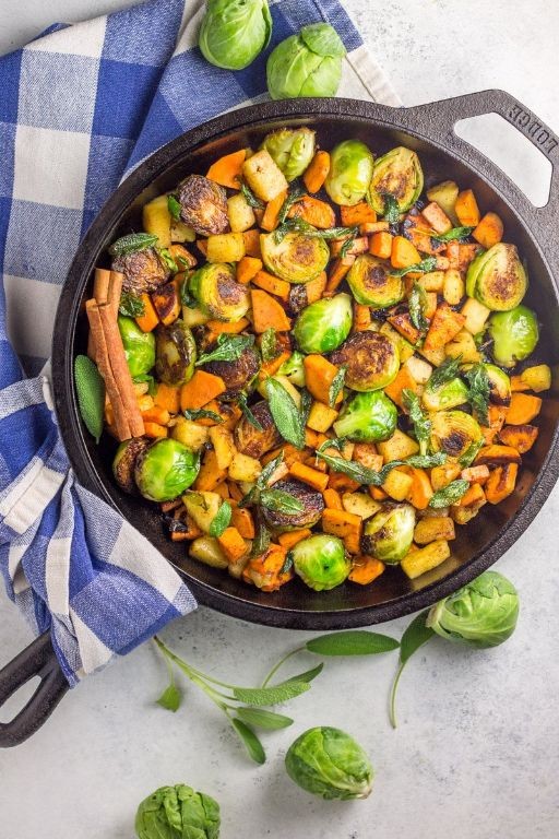 Sprout and Sweet Potato Hash