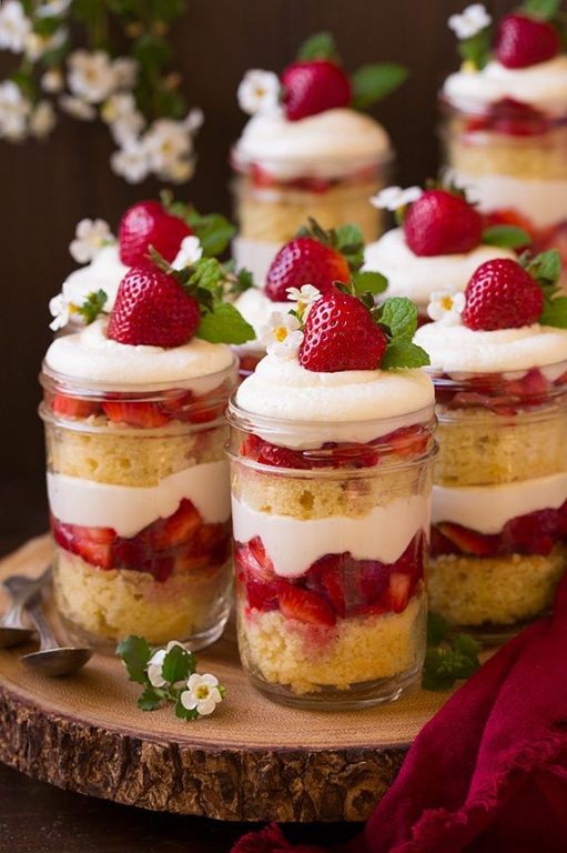 Strawberry Shortcake Mini Trifles