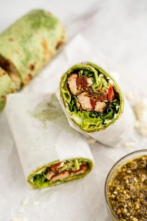Sun-Dried Tomato and Pesto Mediterranean Wrap