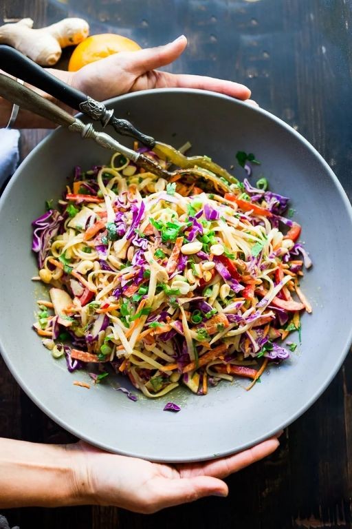 Sweet Chili Rice Noodle Salad with Peanuts
