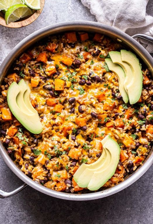 Sweet Potato and Black Bean Rice Casserole