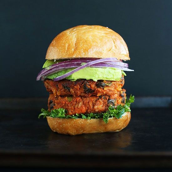 Sweet Potato and Black Bean Veggie Burgers