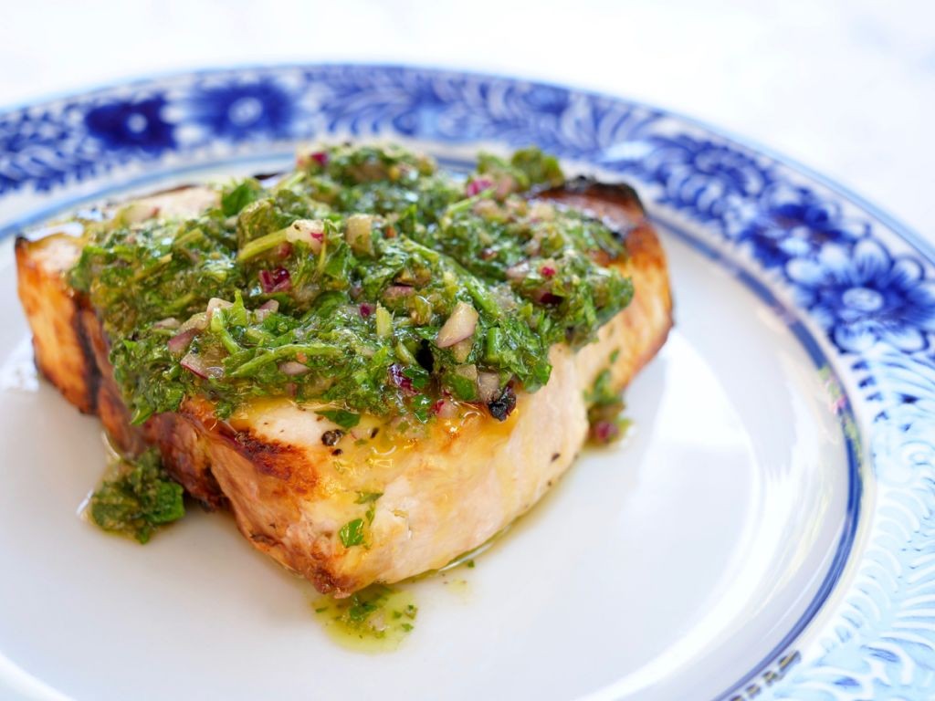 Swordfish Steaks with Chimichurri Sauce