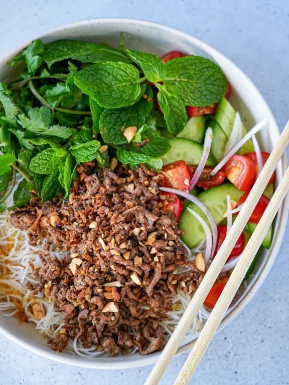 Teriyaki Beef Rice Noodle Salad
