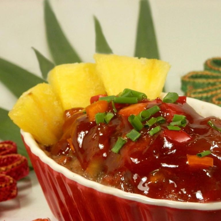 Teriyaki Chicken Meatloaf with Pineapple