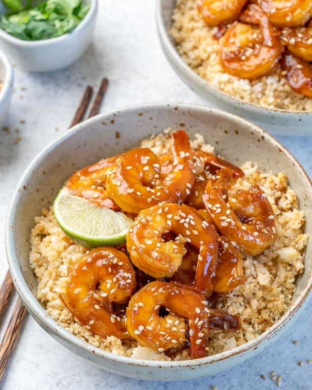 Teriyaki Grilled Shrimp Bowls
