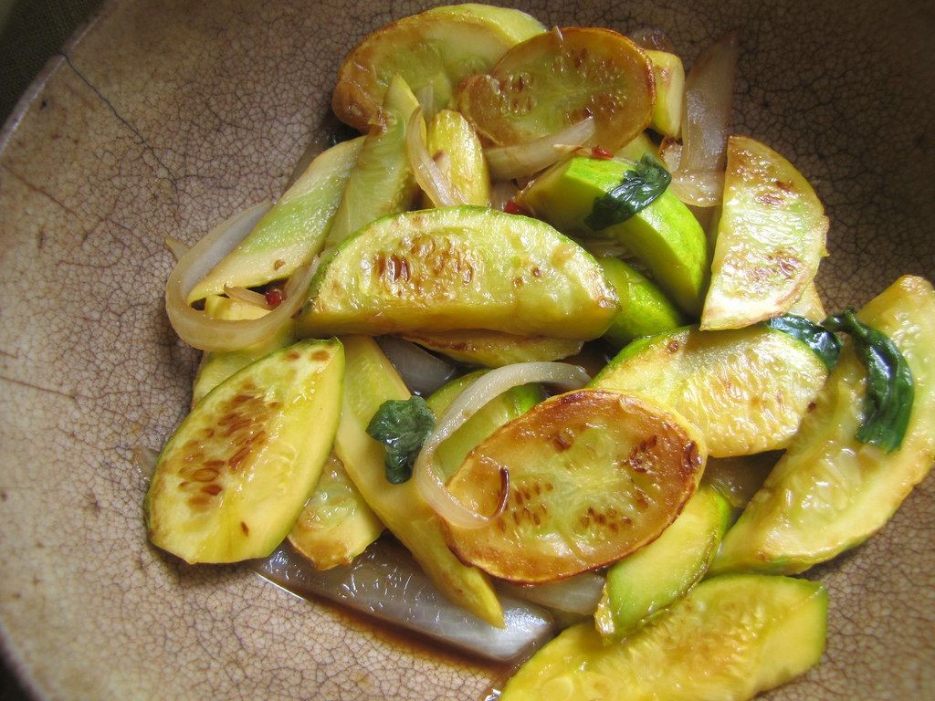 Thai Basil and Lime Pickled Zucchini