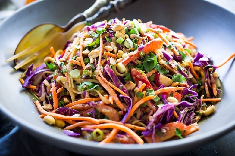 Thai Peanut Rice Noodle Salad