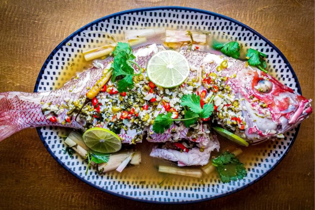 Thai-Style Whole Fish with Chili Lime Sauce