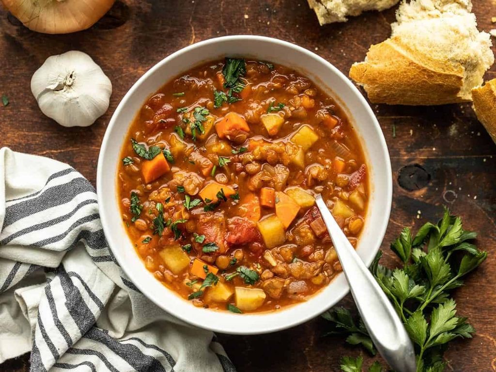 Tomato and Lentil Stew with Herbs