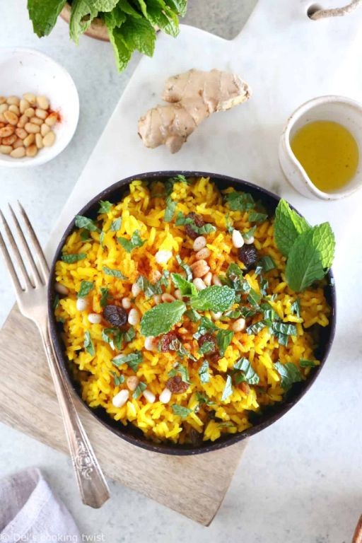 Turmeric and Ginger Jasmine Rice Pilaf