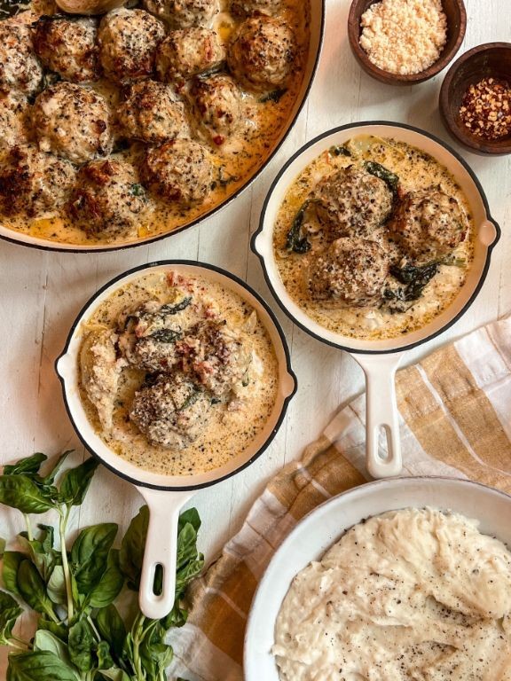 Tuscan Sun-Dried Tomato Aidells Chicken Meatballs