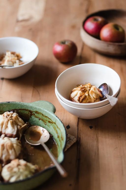 Vegan Apple Dumplings with Coconut Cream