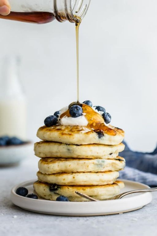 Vegan Blueberry Pancakes with Coconut Milk