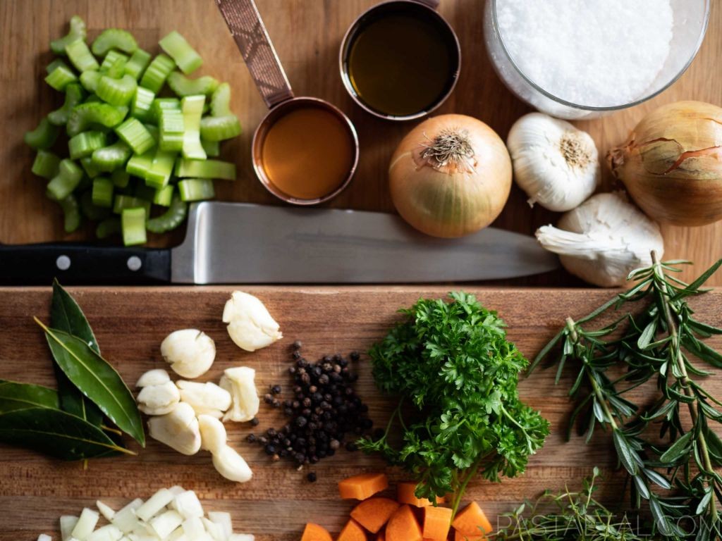 Vegetable-Infused Bone Broth with Parsley and Celery