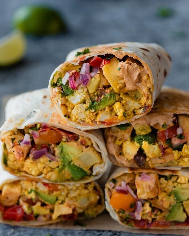 Vegetarian Breakfast Burritos
