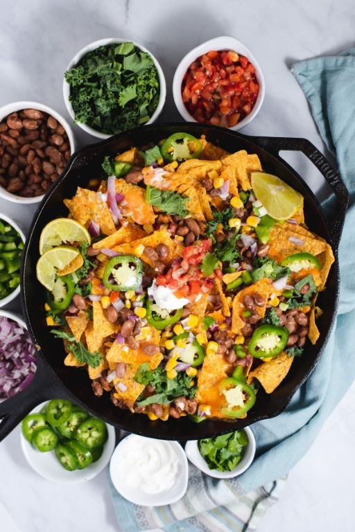 Vegetarian Skillet Nachos