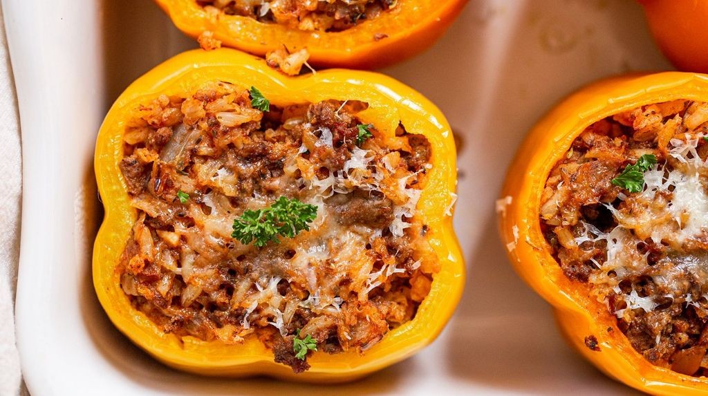 Venison and Cheese Stuffed Peppers